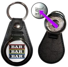 Fruit Machine Bar Medallion Key Ring Hidden £1/€1 Token (61mm x 39mm)