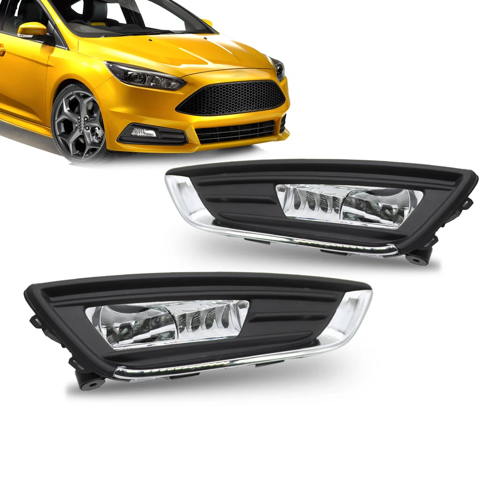 Front Fog Lights Driving Lamps Left+Right w/o Switch For 2015-2018 Ford Focus Foto 2 de 4