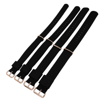 Nylon Canvas Woven Watch Band Strap Mens Single Pass Sport 14/16/18mm Universal