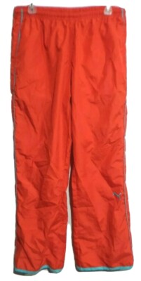 Puma size S athletic pants Crop Capri Red Teal Turquoise Stripe Small 
