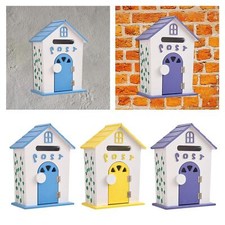 Wall Mount Mailbox Garden Wooden Post Box Outside Farmhouse Letter Box