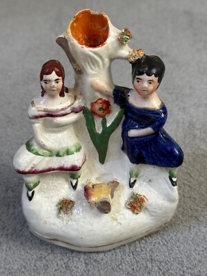 antike Staffordshire Spill Vase - sehr alt aber leider beschädigt