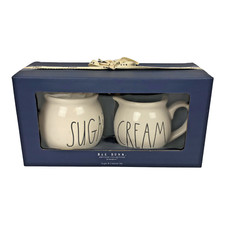 RAE DUNN Artisan Collection by Magenta LL Sugar  Creamer Set BLUE BOX EDITION