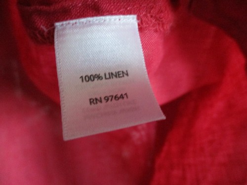 J.Jill 100% Linen Top Soft Berry Red Button Down Blouse size XS - Picture 6 of 6