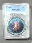 1993 ASE - Wild Purple & Blue Toning - MS69 - PCGS - WOW!