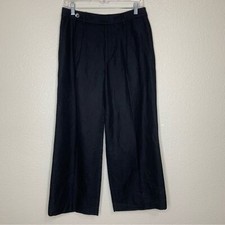 NWOT Lauren Ralph Lauren Linen Blend Black Wide Leg Women  s Pants