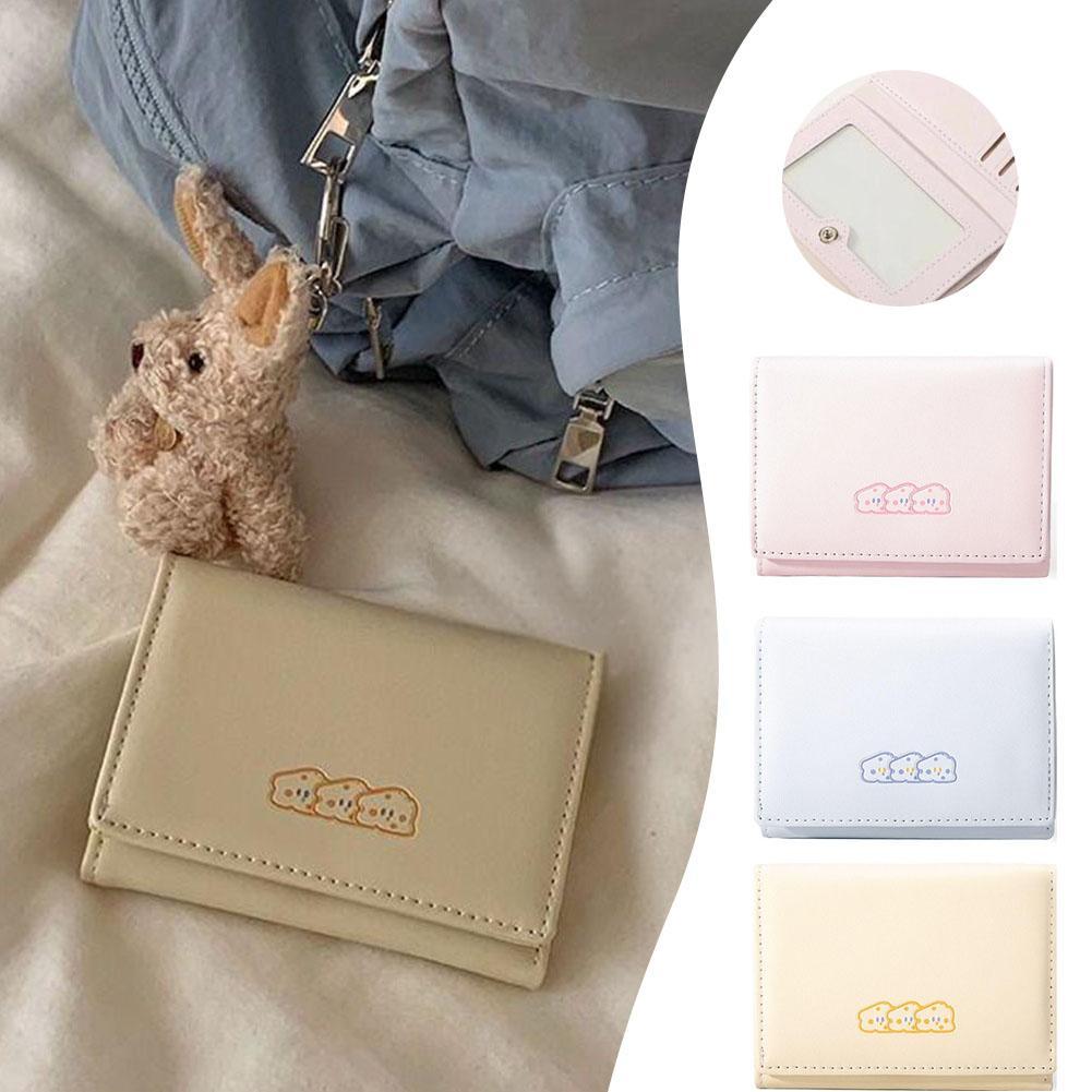 Women's wallet Korean version cute cartoon three-fold wallet large