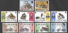 TT Races-Motorcycles 1973/4/5 sets of stamps Motorbikes mnh isle of man