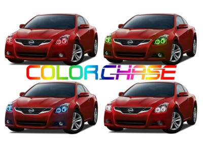 Color Chasing LED Headlight Flow Halo kit for Nissan Altima 10-12