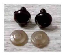 brown safety eyes doll toy animal crochet knit 3/8 inch plastic 1 pair new