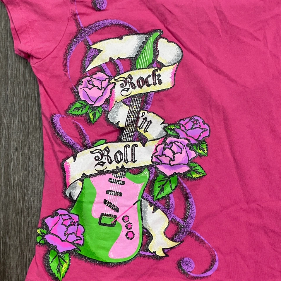 Camiseta Route 66 Niñas Rosa Manga Corta Gráfico Talla L 10/12 Foto 2 de 4