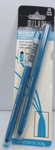 Neu (2) MILANI GLITTER Retractable Eye Liner - #05 BLUE TOPAZ - RARE! - Bild 2 von 4