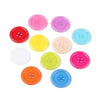 30 KunststoffknöPfe 25Mm Bunt VierlochknöPfe Mix Zum NäHen AufnäHen BastelknöPfe