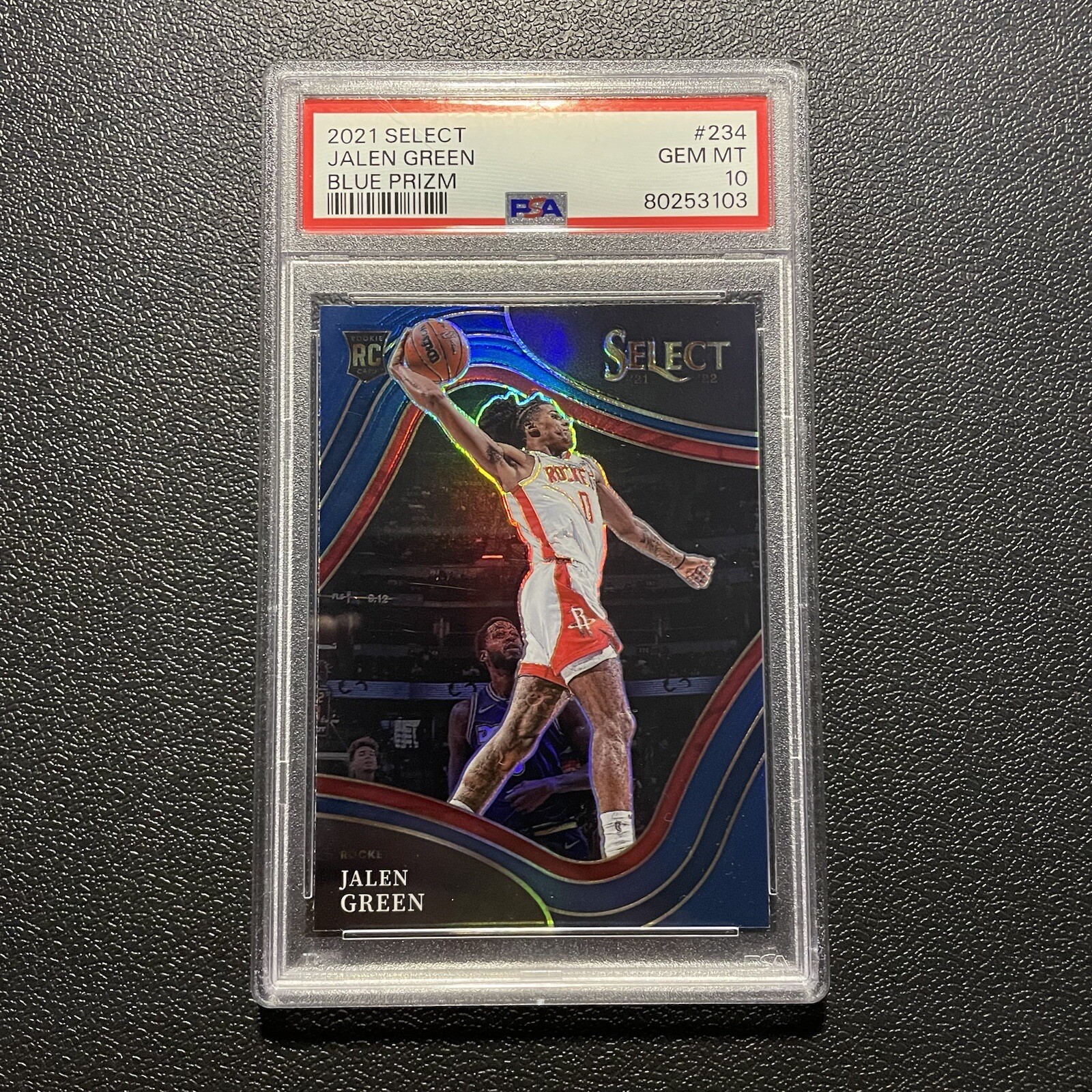 2021 Select Jalen Green #234 Courtside Blue Prizm PSA 10 RC SP Houston Rockets