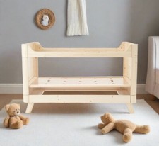 Baby Cot Bed, Natural By Sazy, Suitable From Birth To 18months+, New Condition