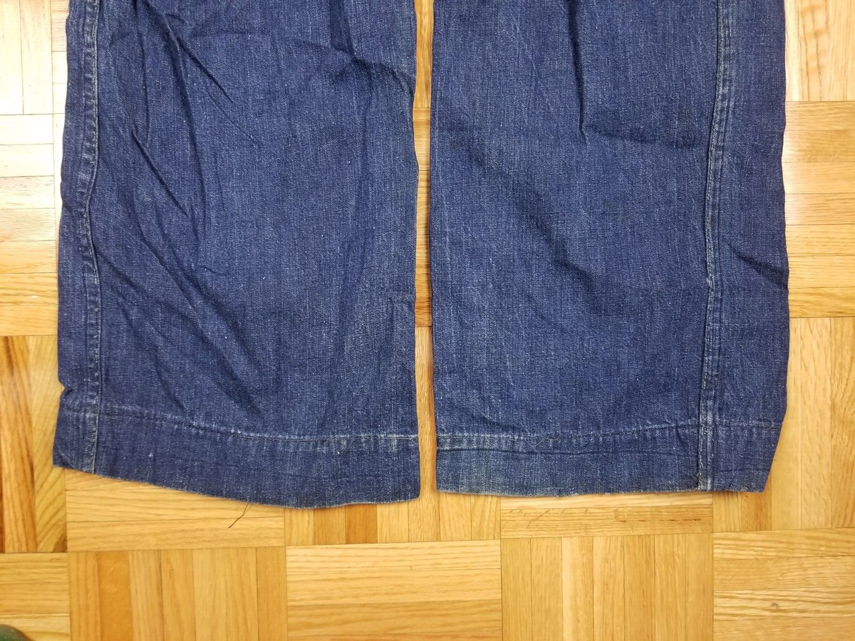 VINTAGE 40s 50s WWII KOREAN WAR US NAVY DUNGAREE DENIM WORK JEANS