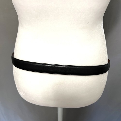 Vintage Coach Black Leather Belt Solid Brass Buckle Classic Style 3883 36" - Picture 2 of 6