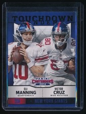 ELI MANNING VICTOR CRUZ 2014 PANINI CONTENDERS TOUCHDOWN TANDEMS BLACK 09/10