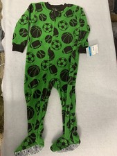 Carter  s 1 Piece Fleece Footed Blanket Sleeper 24 Months Green Ball Print