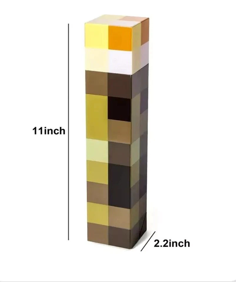 Luz LED nocturna portátil recargable antorcha Minecraft de 4 colores Foto 2 de 4