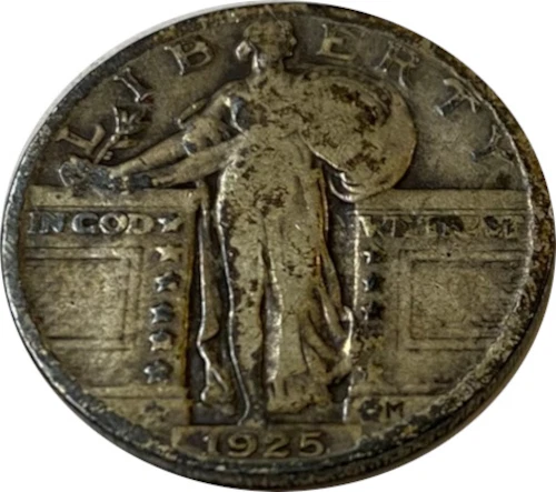 1925 Standing Liberty Quarter VG Grade 90% Silver