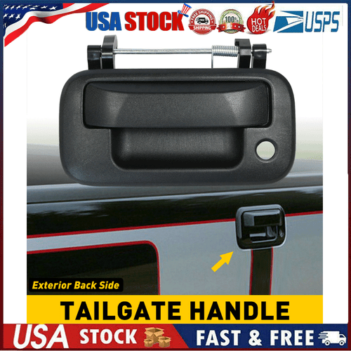 New Tailgate Handle For 2004-2013 Ford F-150 With Keyhole Black Textured - Picture 17 of 20