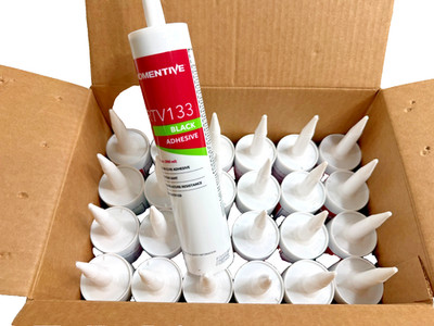 (BOX of 24) Momentive RTV 133 Silicone Rubber Adhesive Sealant 10.1oz BLACK