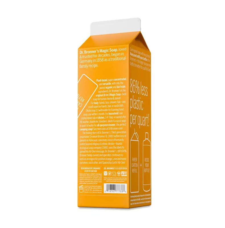 Dr. Bronner's Magic Pure Castile Liquid Soap - Citrus - 64 fl oz (32 oz, 2-Pack)