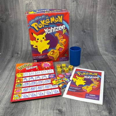 Pokémon Yahtzee Jr Vintage Brettspiel Hasbro Milton Bradley 1999 Komplett Set
