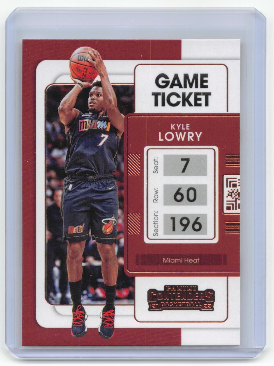 2021-22 Panini Contenders Kyle Lowry Game Ticket Bronze Toronto Raptors #23