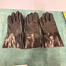 Long Rubber Gloves Heavy Duty Chemical Resistant Gloves Waterproof 3-Pair 03 