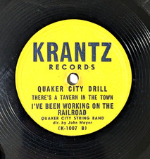 Mummers Quaker City I'VE BEEN WORKING ON THE RAILROAD ALL BY MYSELF 78 RPM