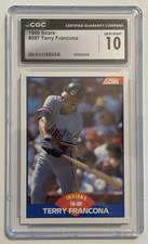 Terry Francona 1989 Score #597 CGC Gem Mint 10 Cleveland Indians POP 1