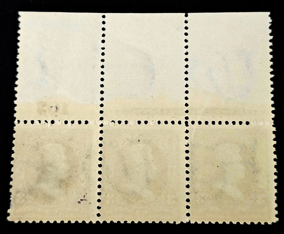 US STAMP BLOCK ANDREW JACKSON 1895 3c SC#268 ENGRAVED DBL LE WMK MNHOG! CV$345!! - Image 2 of 3