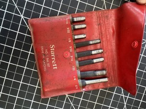 Starrett No. S565 8-Piece Drive Pin Punch Set 1/16”–5/16” in Original Pouch