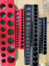 Snap On Tools Sae Metric Set Of 4 Socket Trays Magnetic Organizer 12 38 14
