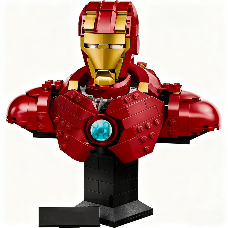 Marvel Iron Man MK4 Busto Mech Suit da Costruzione Mattoncini MINISO 436 Pezzi
