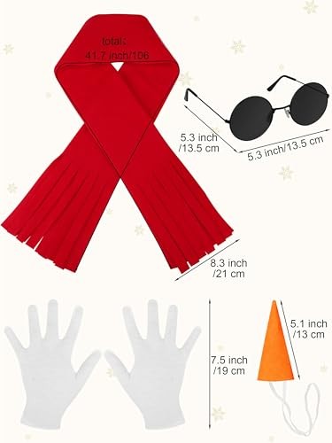  8 Pack Snowman Costume kids Winter Frosty Costume Set with Hat 11-12 Years