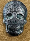 Rare Monarch Precious Metals  2oz  Silver Skull ~ All Seeing Eye ~ Green