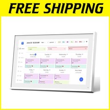 15.6" Digital Calendar Photo Frame Combo - White