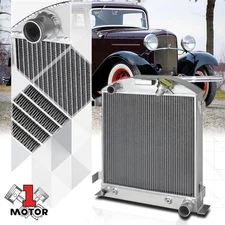 Aluminum 3 Row Performance Radiator for 32 Ford Chopped Hi-Boy Chevy/MOPAR Swap