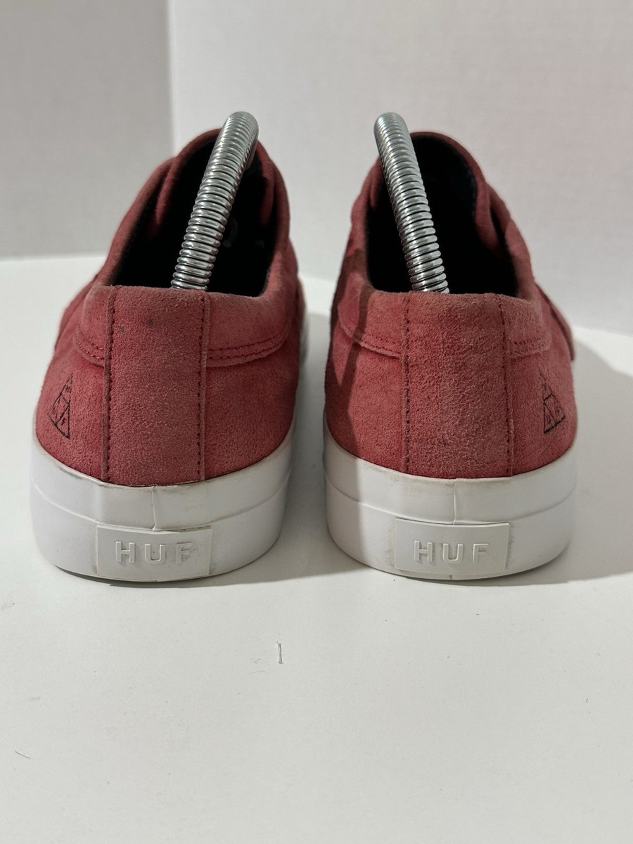 HUF Dylan Rieder Signature Slip-On Skate Shoes Red Suede Men\'s Size 8 Signature Shoe Dylan Rieder Skate Shoes HUF Commemorates  main image 4