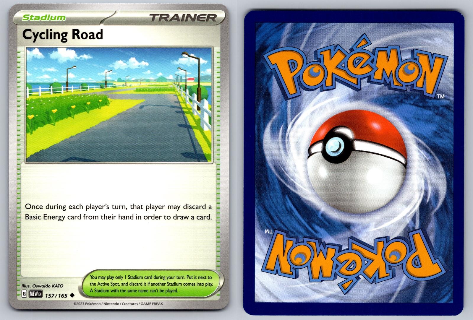 CYCLING ROAD 157/165 UNCOMMON 151 POKEMON NM