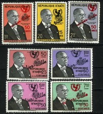 Haiti 1960 President Duvalier MNH (SC# B22-B24, CB37-CB38, CB40-CB41)