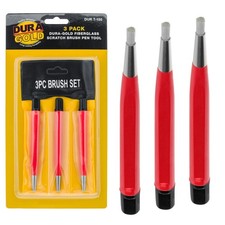 3 Fiberglass Spot Scratch Brush Pen Tools, Clean, Sand, Remove Rust Corrosion