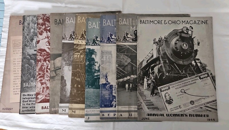 10 1930s & 1940s Baltimore & Ohio Railroad Employee Magazines June 1939 B&O R R 