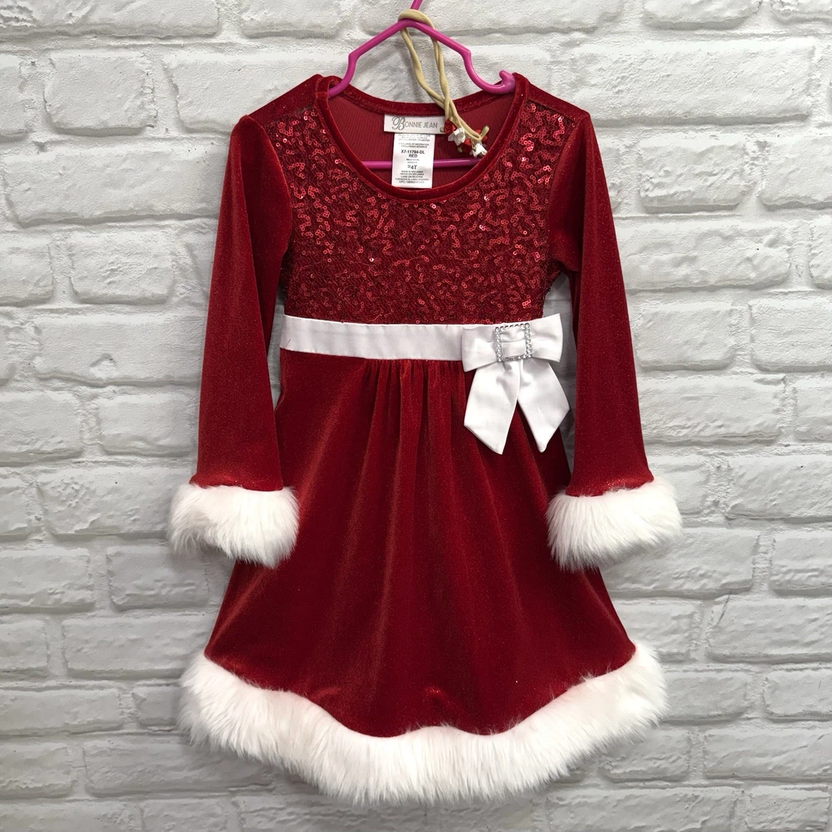 Bonnie Jean Long Sleeve Dresses Santa Claus for Girls for sale | eBay Bonnie Jean Long Sleeve Dresses Santa Claus for Girls for sale | eBay