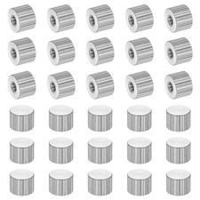 30PCS M3 Knurled Thumb Nuts 304 Stainless Steel Flat Head Blind Hole D8mm x H6mm