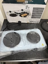 Daewoo Stainless Essentials Steel Double Twin Dual Hot Plate Cooker Heat