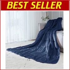 Stylish Reversible Weighted Blanket 10lbs - Ideal for All Seasons and Comfort